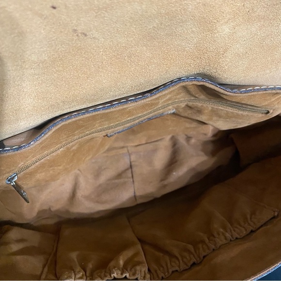 Patricia Nash ROSOLINI Leather Saddle Bag Tropical Palm Print - Picture 7 of 14